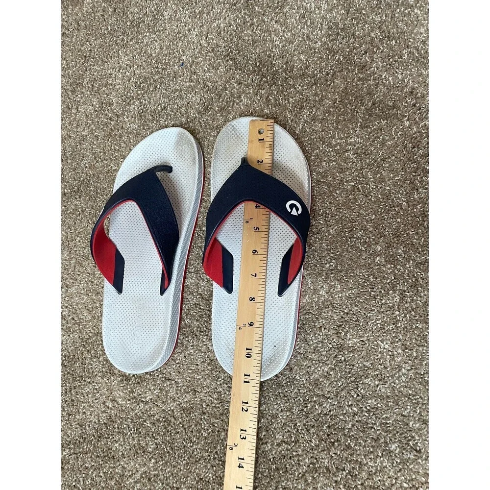 Men's flip flop sandals red/blue Cartago rubber SZ 11 comfort Summer